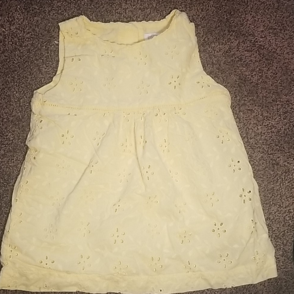 Girls Size 7/8 Yellow Gymboree Eyelette Tank